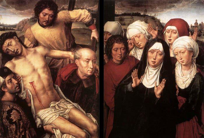 MEMLING, Hans Diptych with the Deposition